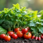 home-grown vegetables